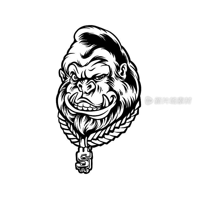 Monkey Kingkong Silhouette Clipart  for your work Logo merchandise t-shirt, stickers and Label, poster, greeting cards advertising business company or brands."n